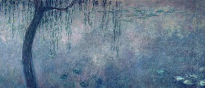 Seerosen: Zwei Trauerweiden, linker Abschnitt, 1914-18 von Claude Monet